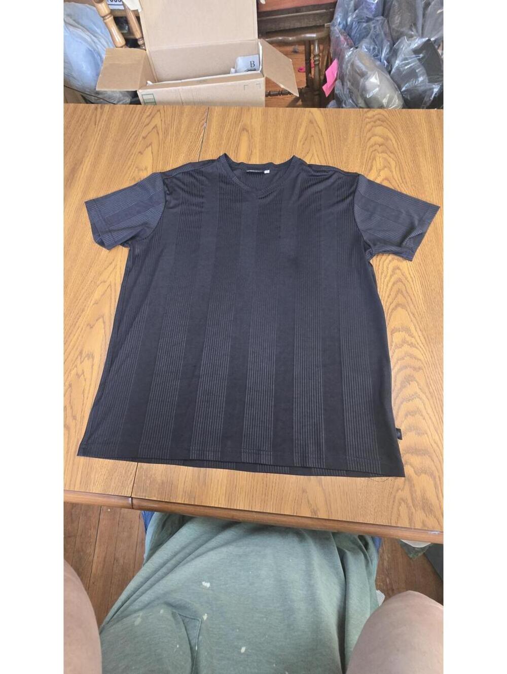 Epidemic Black Ribbed Short Sleeve Shirt Size 2X
